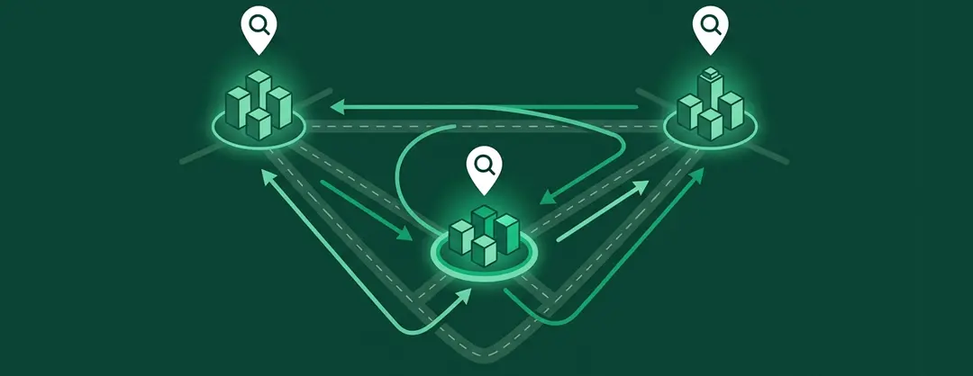 Illustration du positionnement d'Anglet au centre du triangle BAB entre Bayonne et Biarritz