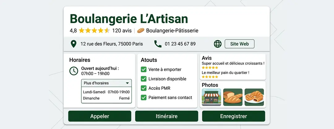 Fiche Google Business Profile complète et optimisée pour un artisan au Pays Basque — catégorie, horaires, photos, description