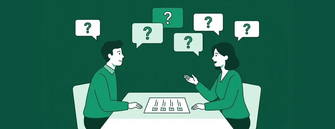Illustration d'un entretien avec un prestataire web avec les 5 questions clés à poser