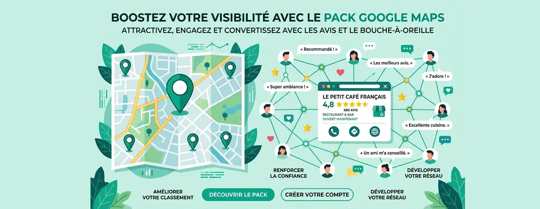 Illustration de la réputation numérique comme levier SEO pour artisan — avis Google, bouche-à-oreille digital, fiche GBP