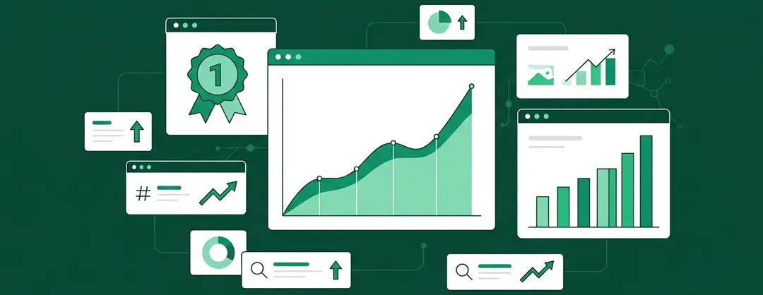 Dashboard SEO — progression du trafic organique