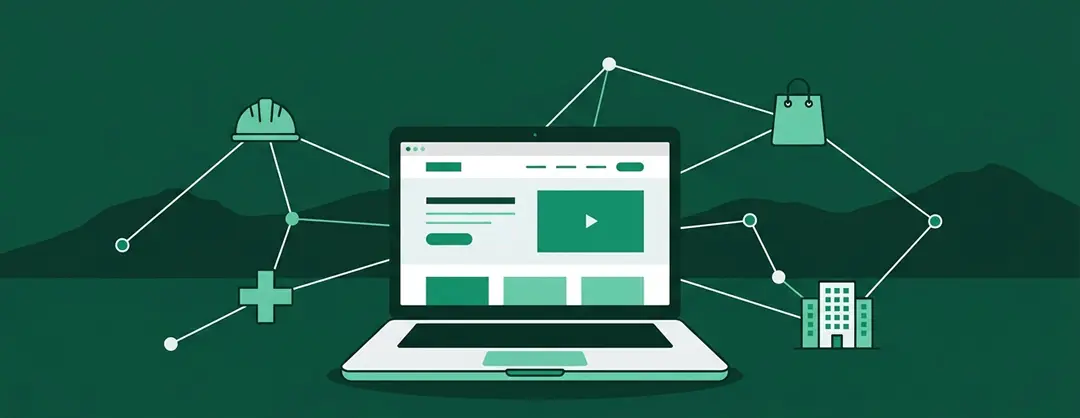 Illustration des bénéfices d'un site web professionnel pour une entreprise angloyenne — visibilité BAB et contacts qualifiés