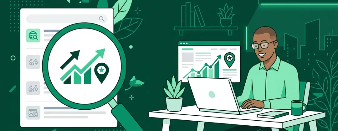 Expert web analysant la visibilité d'un site vitrine sur Google